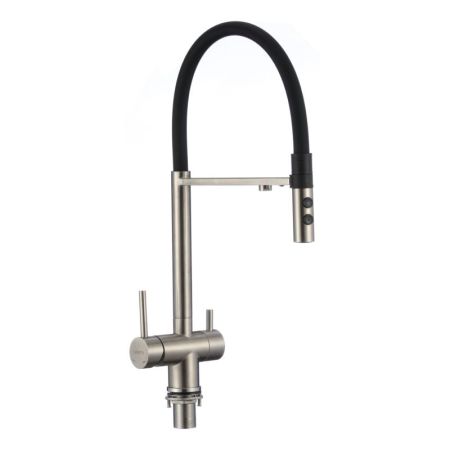 Смеситель для кухни с подключением к фильтру Fmark FS1262-L01, сатин