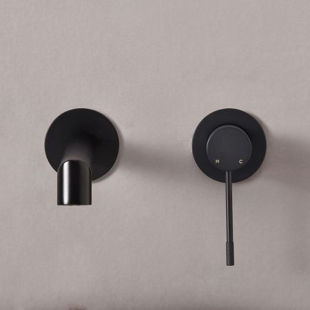 смесители для раковины Vincea Смеситель для раковины Desire VBFW-1D1MB встраиваемый однорычажный, черный ,, артикул VBFW-1D1MB