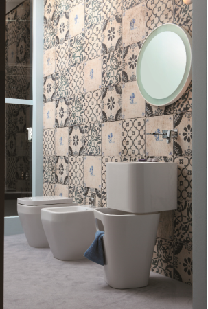 AZZURRA TANDEM Бельевая корзина под раковину из полиуретана 42х42хh52см, белая, артикул ULI CES bi