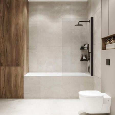 Шторка на ванну распашная Terminus Ното 150х70, черный, артикул 2CW150х70B