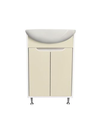 Тумба Runo Эконова 50 белая крем под умывальник 00000000152 (Уют 50) (00-00004658), артикул 00-00004658