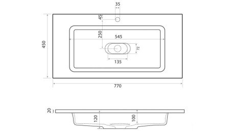 Раковина VIGO Modul 80 (Madera) (4627173210430), артикул 4627173210430