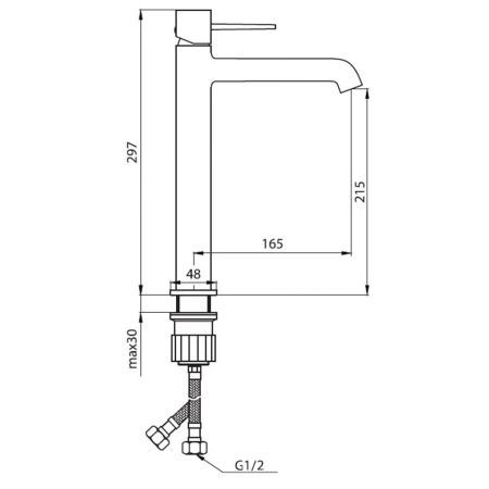 860220000_xxx Sirius, смеситель для умывальника высокий, артикул 860220000