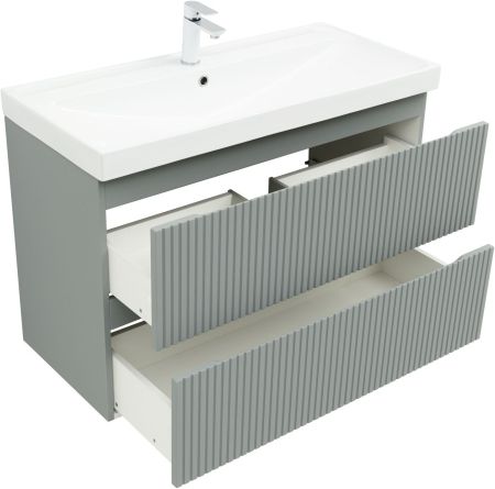 Тумба под раковину Aquanet Джейн (Flat) 100 мисти грин, артикул 00335436