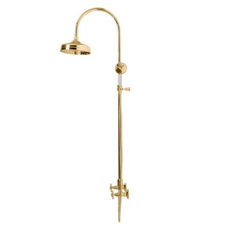 Душевая стойка со смесителем, верхним и ручным душем CEZARES GOLF-CD, артикул GOLF-CD-02-Bi