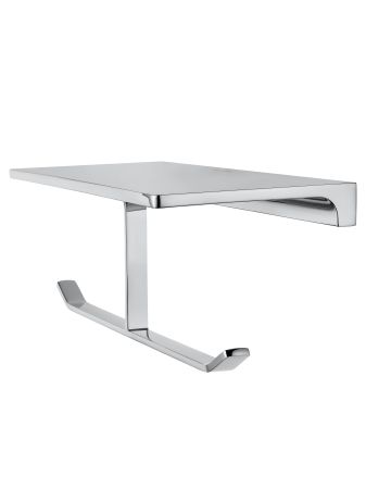 Двойной держатель для туалетной бумаги с полкой WONZON & WOGHAND ECLIPSE, Хром (WW-9156), артикул WW-9156