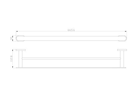Полотенцедержатель двойной WONZON & WOGHAND FIRST, Хром (WW-8411), артикул WW-8411