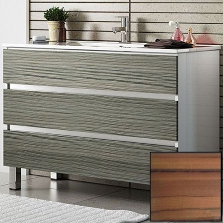 Тумба с раковиной SanVit Кубэ-3 120 kkube3120 с фактурой под дерево Зебрано, артикул kkube3120