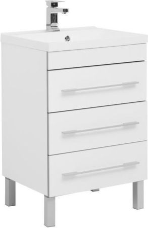 Тумба с раковиной Aquanet Верона 60 белый (напольная 3 ящика), артикул 00287668