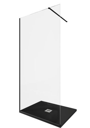 Душевая перегородка Allen Brau Infinity 1 100 3.21015.BBA черный браш, артикул 3.21015.BBA