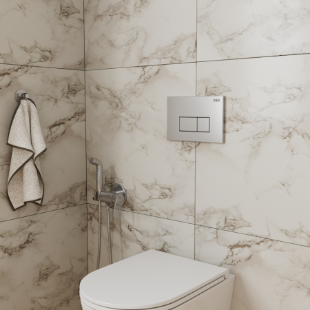 Клавиша смыва D&K Rhein (арт.инсталл DI8050127);матовый хром (DB1499002), артикул DB1499002