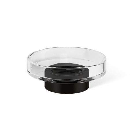 Decor Walther Century STS Мыльница настольная, прозрачное стекло, цвет: черный матовый, артикул 0587460
