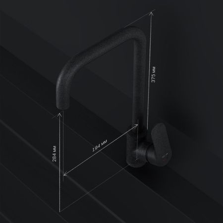 F8006022 Like, смеситель для кухни G-образный излив, черный, шт., артикул F8006022