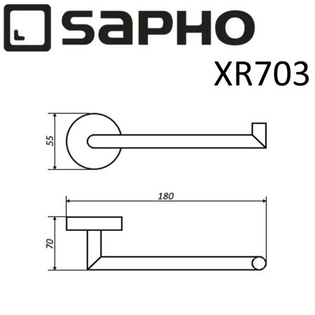Держатель X-ROUND туалетной бумаги, хром, Sapho, артикул XR703