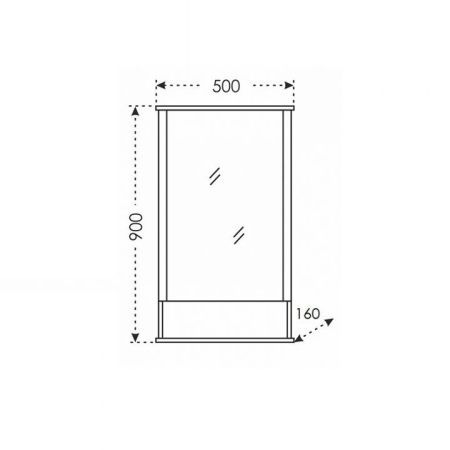 Зеркальный шкаф Санта Вегас 50 см 700177, артикул 700177