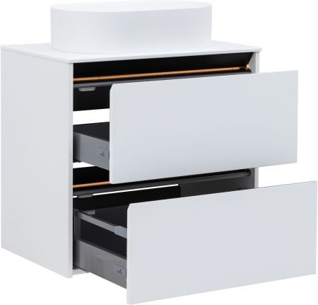 Тумба под раковину Allen Brau Activity 70 1.34003.WM белый матовый/черный браш, артикул 1.34003.WM