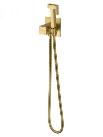 Смеситель с гигиеническим душем и термостатом встраиваемый WONZON & WOGHAND, Брашированное золото (WW-88829910-BG), артикул WW-88829910-BG