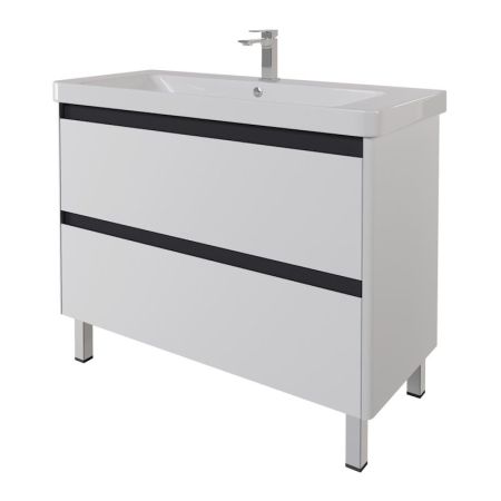 Тумба с раковиной подвесная/напольная Dreja Luxury Plus 105 см, белый, артикул 99.2033-com