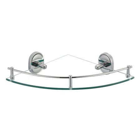 Полка угловая стеклянная Savol S-007073, хром, артикул S-007073