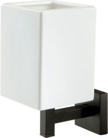 Stil Haus Urania, настенный керамический стакан, цвет чёрный матовый - черная матовая керамика, артикул U10(23-NEOP)