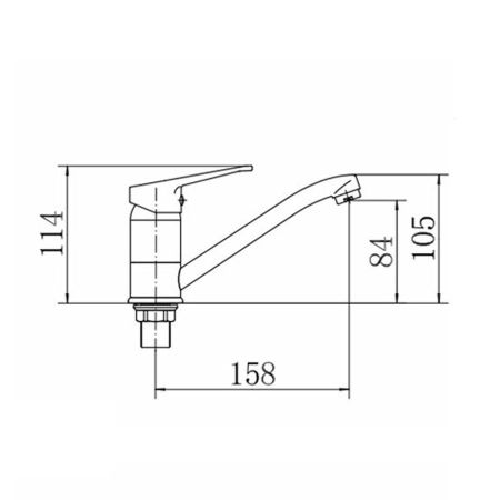 Смеситель для кухни FASHUN A4513-2, хром