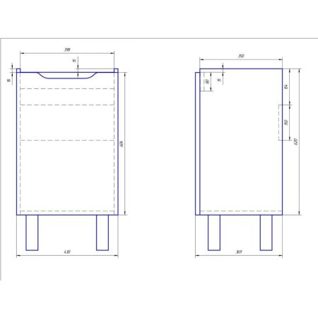 Тумба с раковиной подвесная/напольная Dreja Mini 50 см, белый, артикул 99-1201-com