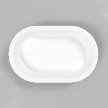 Умывальник WHITECROSS Malachite A 55x35 (черный/белый глянец) иск. Камень, артикул 0721.055035.10100