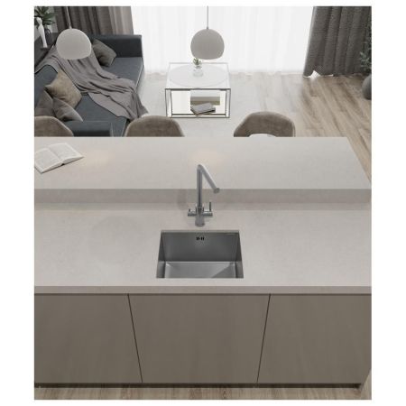 Кухонная мойка GranFest 4538, нержавеющая сталь, артикул 4538 нерж