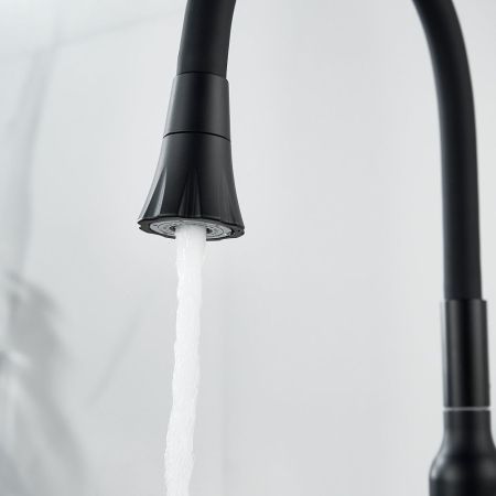 Смеситель для кухни с гибким изливом Raffine F303H-3, черный, артикул F303H-3