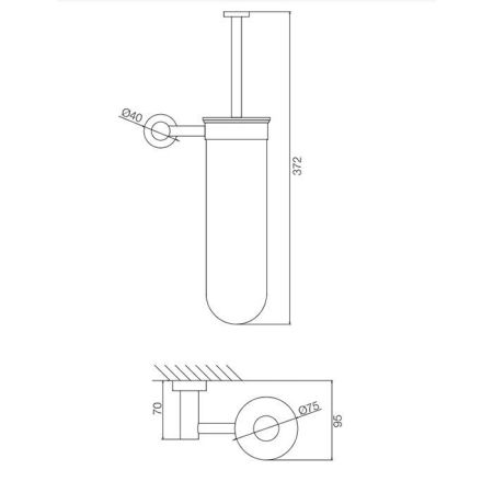 Fima Carlo Frattini Accessori Туалетный ёршик, подвесной, цвет: золото, артикул F6006/1OR