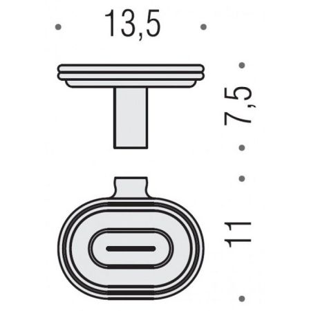 Colombo Luna Мыльница подвесная, цвет: хром/матовое стекло, артикул B0101.CR-VAN