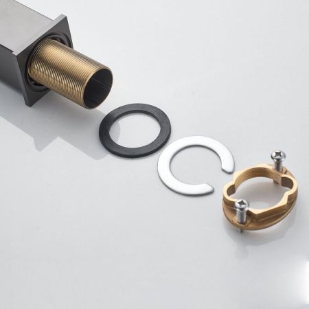 Смеситель для раковины Shevanik S7001T, оружейная сталь