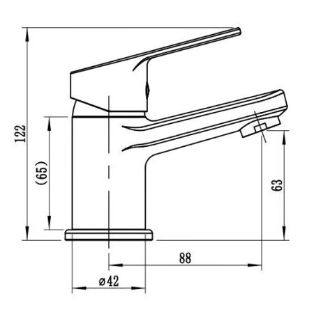 Смеситель Tide для раковиныовины, артикул: TD26