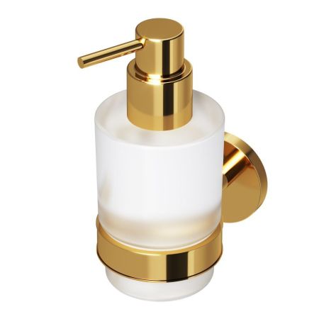 A85A36999 X-Joy, Стеклянный диспенсер для жидкого мыла с настенным держателем, золото, артикул A85A36999