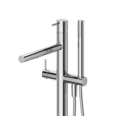 Напольный смеситель для ванны и душа CEZARES LEAF-VDP-L, артикул LEAF-VDP-L-GM