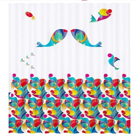 Штора для ванны WasserKRAFT Berkel SC-68101 Море, артикул SC-68101