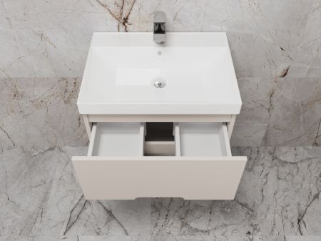 Тумба подвесная "Матис 60", Classic 60, (2 ящика), КРЕМ, ЭМАЛЬ, артикул ЛС-00002310