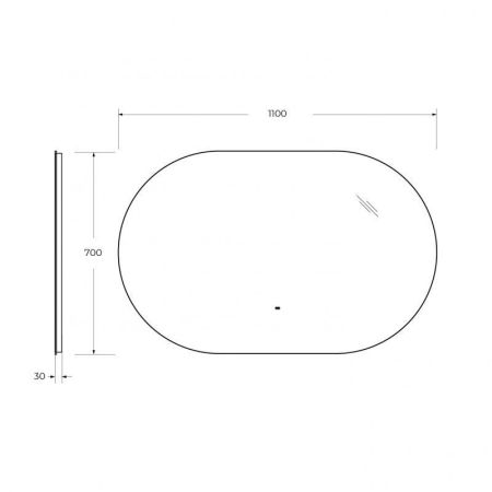 Зеркало VAGUE CEZARES с контурной подсветкой и датчиком движения, артикул CZR-SPC-VAGUE-1000-700-MOV