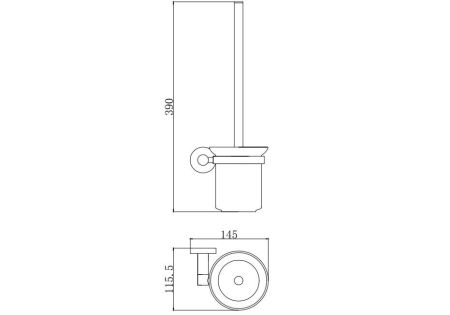 Ершик настенный AQUATEK AQ4010CR ВЕГА, артикул AQ4010CR
