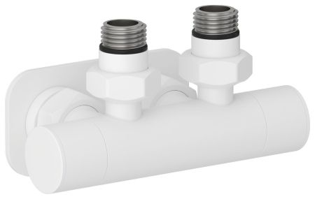 Вентиль 2х1/2" угловой скрытый-скрытый EU50 (Матовый белый)