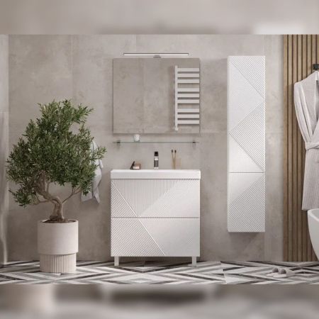 Пенал (35см) Velvex Edge pp.EDG.35, белый, артикул pp.EDG.35 белый глянец