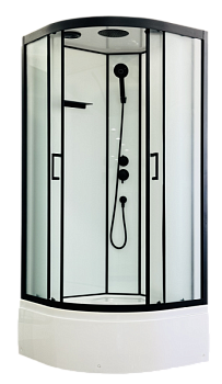 Душевая кабина Royal Bath FATO RB 100CK-М-BL (рифленое)