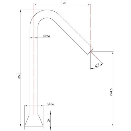 Nicolazzi Flag Излив для раковины , цвет хром