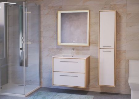 Тумба под раковину Raval Frame 75 подвесная Белая, артикул Fra.01.75/P/W