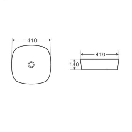 Умывальник RUNO мебельный Bella 41*41 (квадратная) (00-00001991), артикул 00-00001991