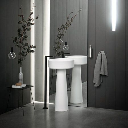 Agape Bjhon Напольная раковина 47х47х90 см, цвет: белый