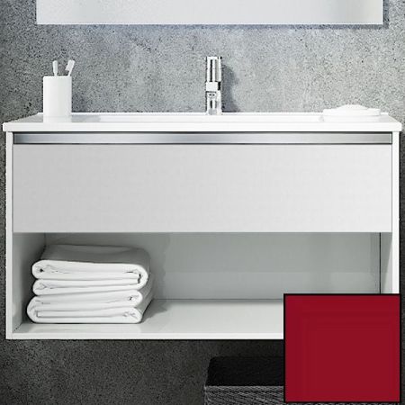 Тумба с раковиной SanVit Контур 80 kkont080 в цвете Ral подвесная Красный глянец