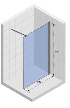 Ограждение T100B душевое PARLY, артикул T100B
