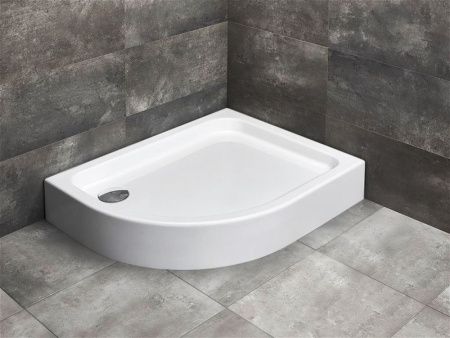 Акриловый поддон для душа Radaway Laros E Compact 80x100x17 белый, в правый угол