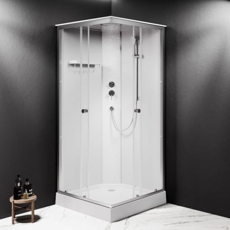 W94C-403-090MT X-Joy Square кабина душевая 90x90, профиль мат.хром, стекло прозрачное W94C-403-090MT X-Joy Square кабина душевая 90x90, профиль мат.хром, стекло прозрачное